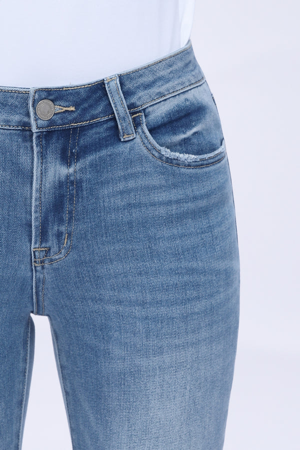 ONESO Women's Straight Leg Jeans High Stretchy Mid Rise Trendy Straight Leg Jeans Classic Fit Denim Jeans for Women