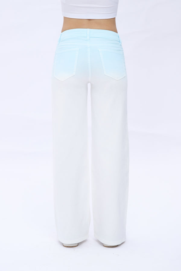 Mid-Low Rise Baggy Jeans Wide Leg for Women Stretchy Bottom Lady Basic Comfortable Denim