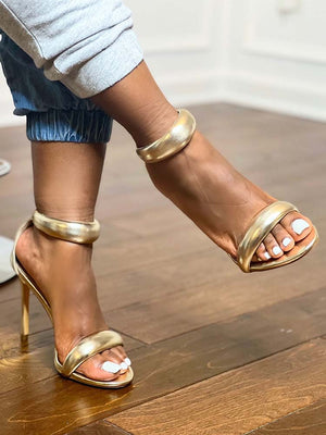 Gold Ankle Strap Sandals