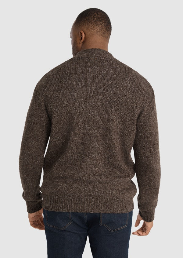 Men's Basic Turtleneck Button Down Sweater