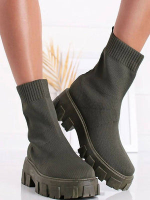 Chunky Sole Socks Boots