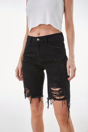 Womens Jean Shorts High Waisted Ripped Distressed