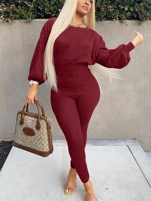 Knit Sweater & Legging Pants Set