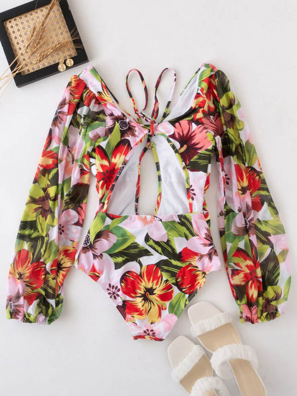 Tropical Cut-out Swimsuit