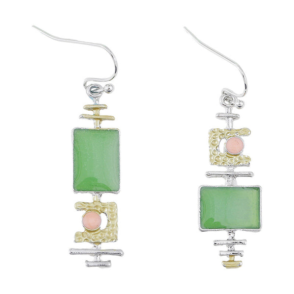 Vintage Simple Geometric Square Earrings