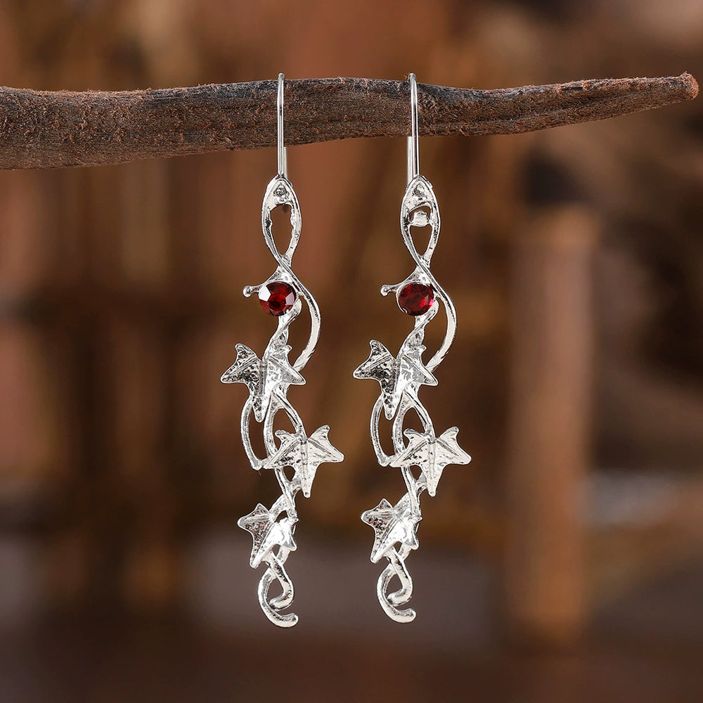 Vintage Botanical Vine Dangle Earrings