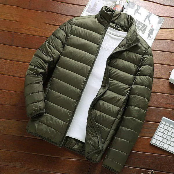 Autumn/Winter Plus Size Men's Lightweight Down-Filled Cotton Jacket