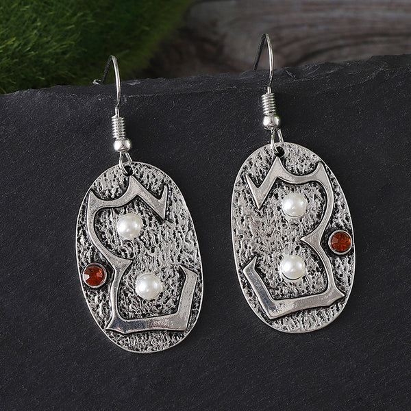 Personalized Oval Alloy Earrings