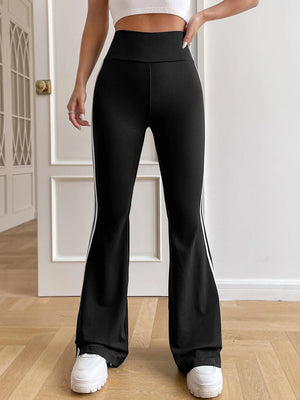 High-waisted colour-blocked micro trousers