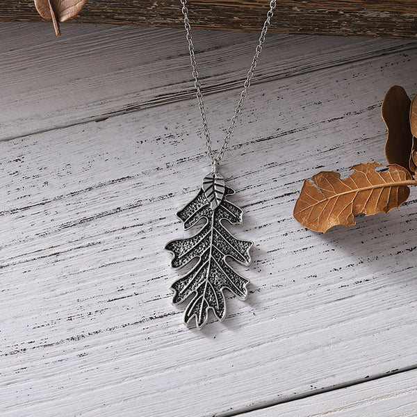 Oak Leaf Pendant Necklace