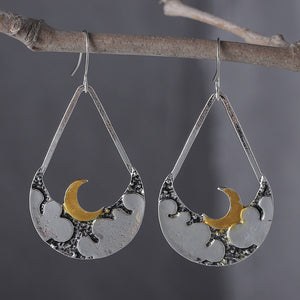 Simple Clouds Moon Dangle Earrings
