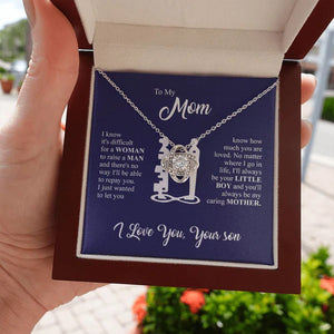 Loved Mom Necklace,To My Mother Necklace, Infinity Love Heart Pendant Necklace, Mother’s Day Gifts Perfect Birthday Gift Idea