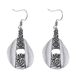 Simple Spiral Flower Dangle Earrings