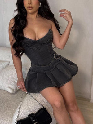 Sweetheart Denim Mini Dress