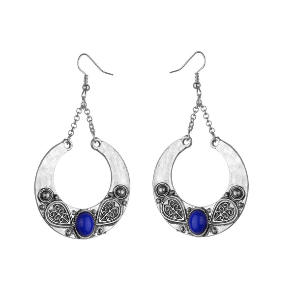 Geometric Circles Natural Stone Earrings