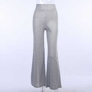 Casual High Waist Straight Loose Drapey Wide Leg Pants