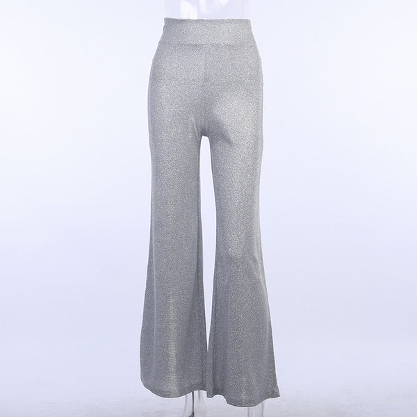 Casual High Waist Straight Loose Drapey Wide Leg Pants