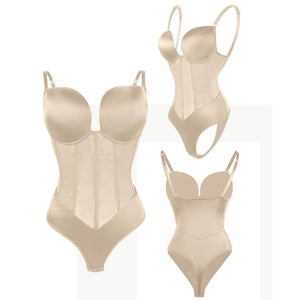 Strapless Bodysuit Shapewear Tummy Control Corset Backless Shaping Bra Bodysuit