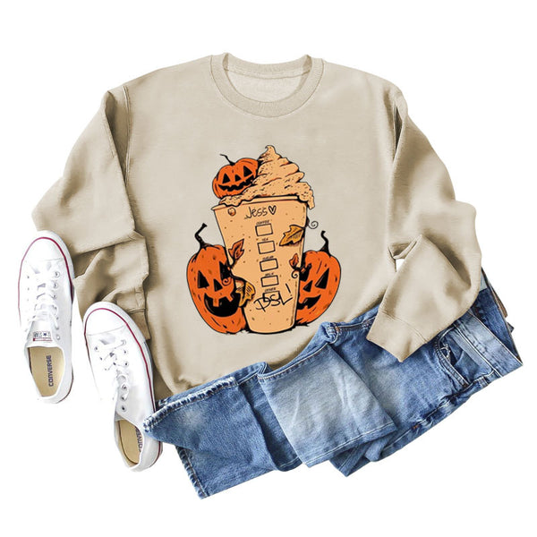 Halloween Pumpkin Cup Sweatshirt