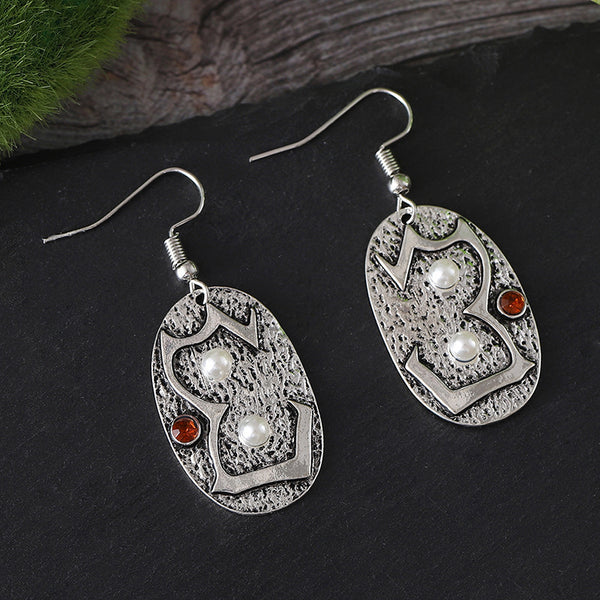 Personalized Oval Alloy Earrings