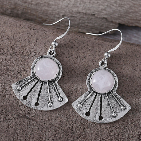 Vintage Simple Fan Dangle Earrings