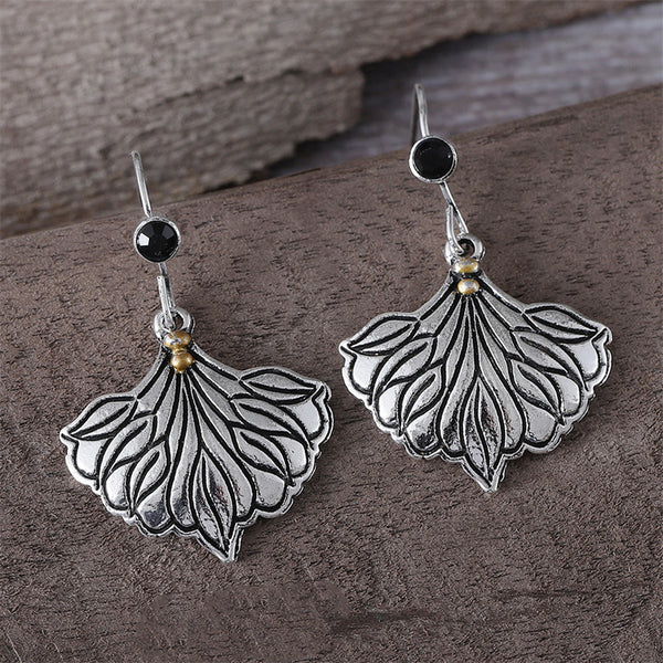 Vintage Simple Leaf Dangle Earrings