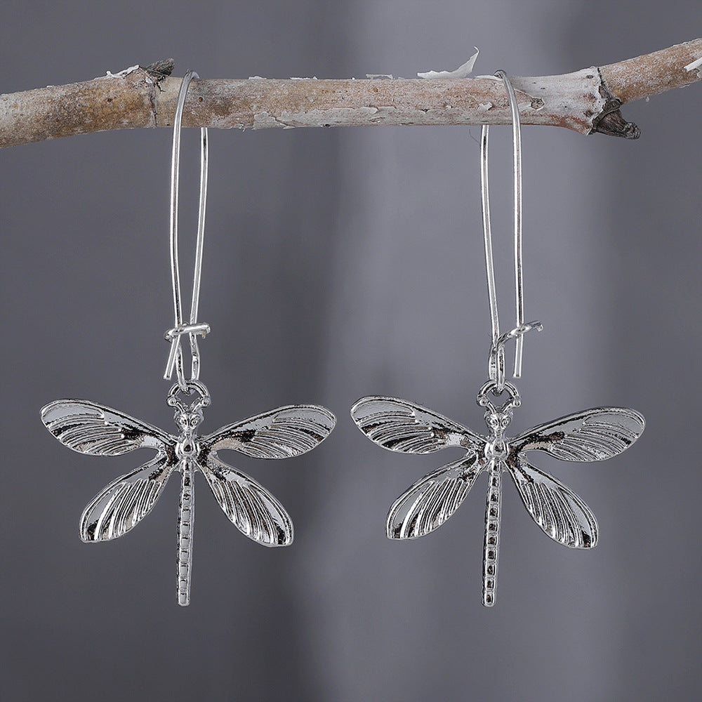 Vintage Dragonfly Dangle Earrings