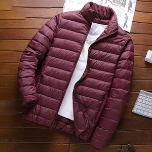 Autumn/Winter Plus Size Men's Lightweight Down-Filled Cotton Jacket