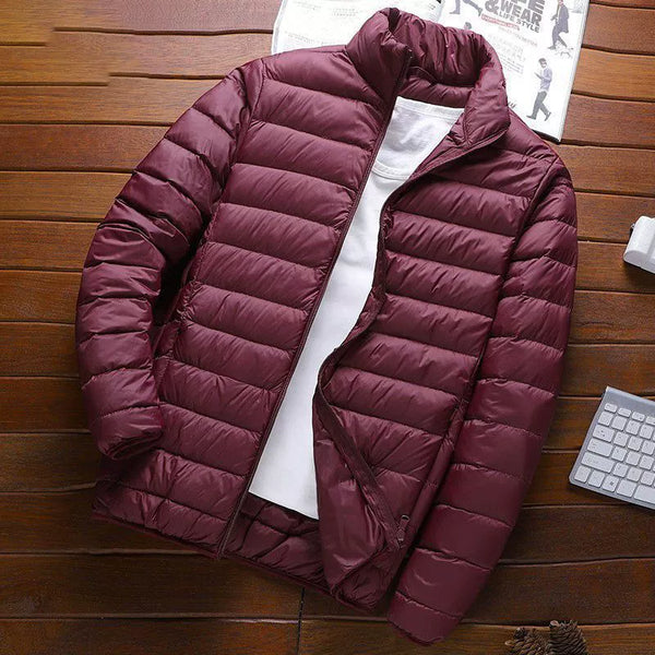 Autumn/Winter Plus Size Men's Lightweight Down-Filled Cotton Jacket