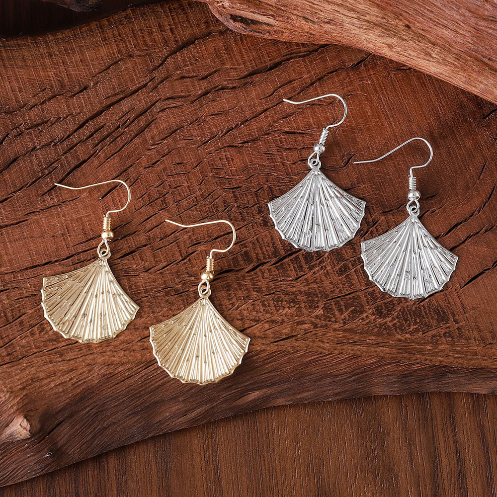 Vintage Ginkgo Leaf Dangle Earrings