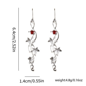 Vintage Botanical Vine Dangle Earrings