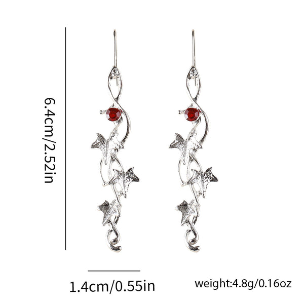 Vintage Botanical Vine Dangle Earrings
