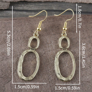 Vintage Haute Sense Round Hollowed Out EarringsMaterial