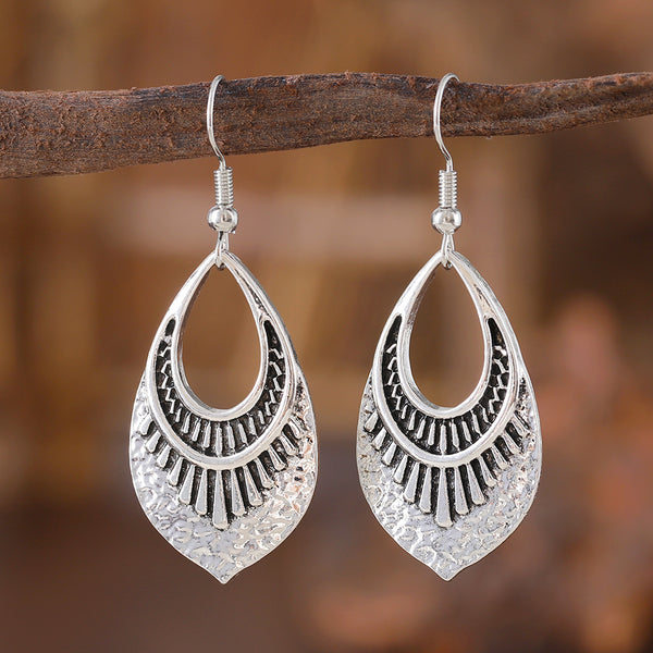 Vintage Ethnic Style Pinecone Cutout Earrings