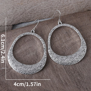 Minimalist Geometric Cutout Glitter Earrings