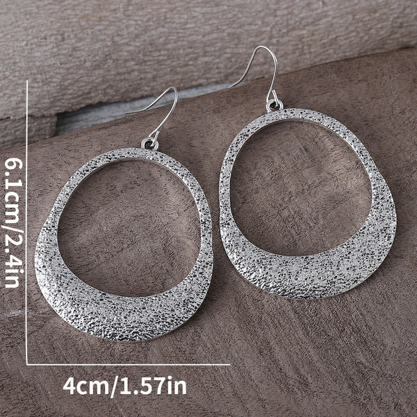 Minimalist Geometric Cutout Glitter Earrings