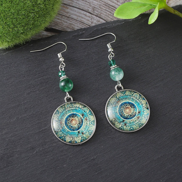 Ethnic Style Dreamcatcher Long Pendant Earrings