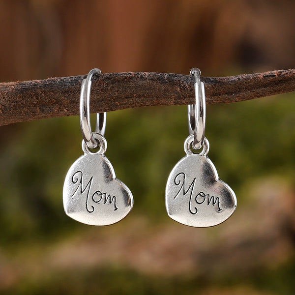 Mother's Day Heart Dangle Earrings