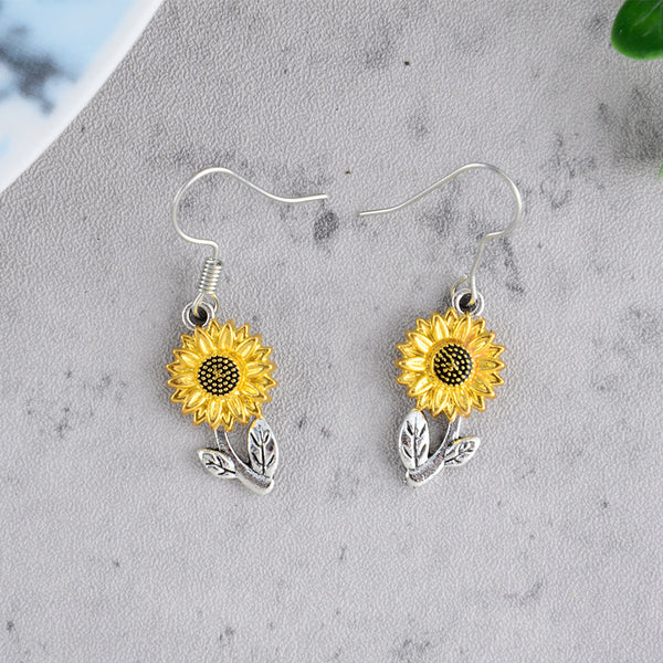 Vintage Simple Sunflower Earrings