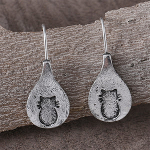 Vintage Simple Cat Drop Earrings