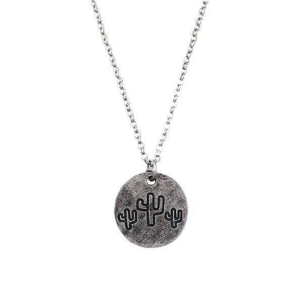 Cactus Pendant Necklace
