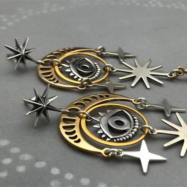Creative Sun Star Fashion Retro Earrings