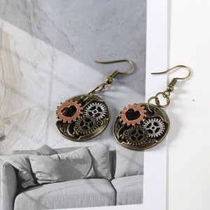 Punk Style Mechanical Gear Drop Earrings Earrings