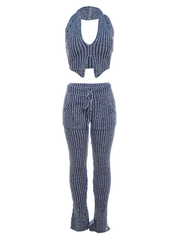 Knit Halter Top & Pants Set