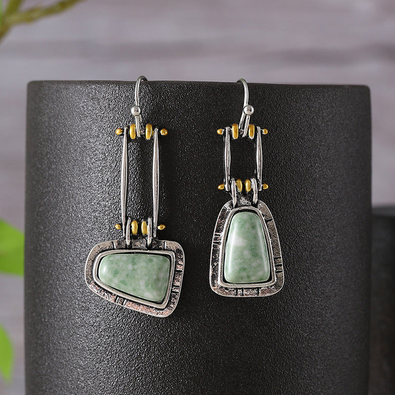 Turquoise Jade Gemstone Earrings