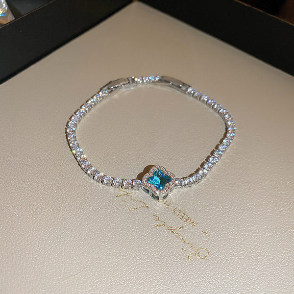 Sapphire-Blue Zircon Bracelet
