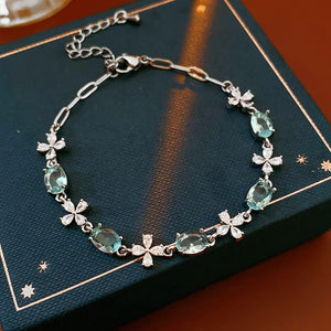 Sapphire-Blue Zircon Bracelet