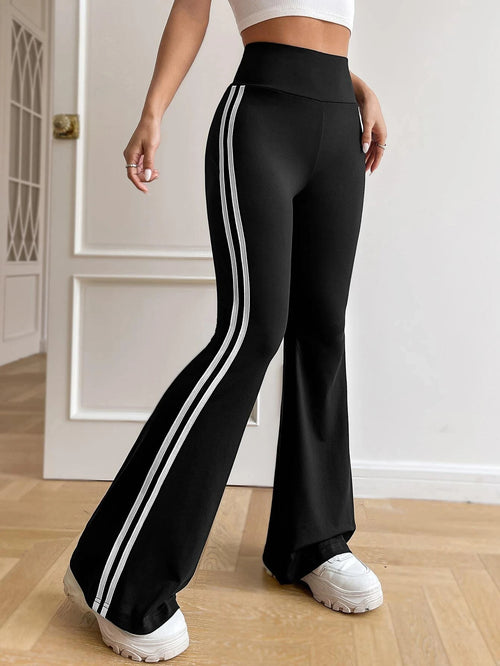 High-waisted colour-blocked micro trousers