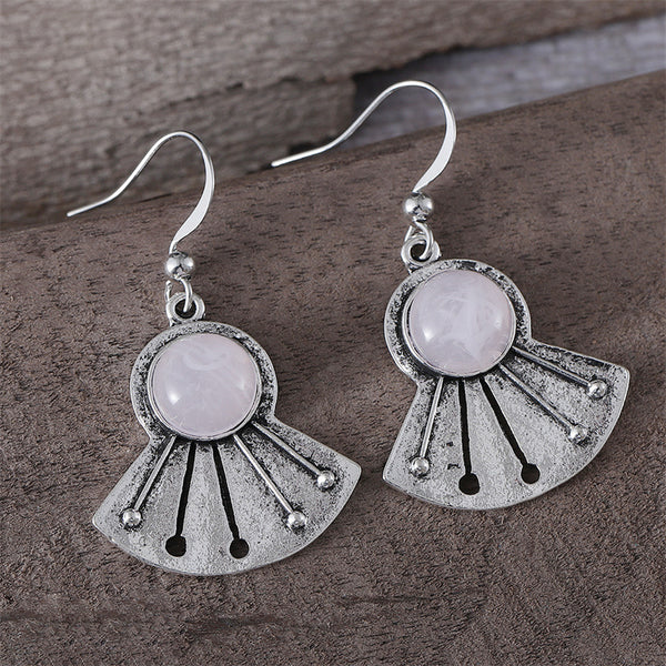 Vintage Simple Fan Dangle Earrings