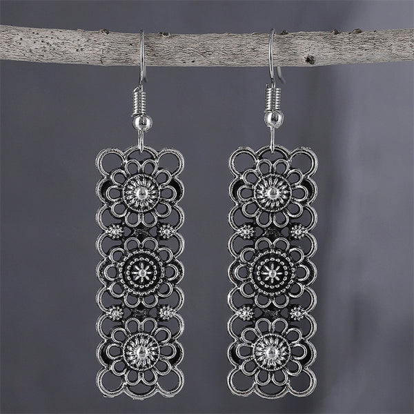 Ethnic Vintage Square Earrings